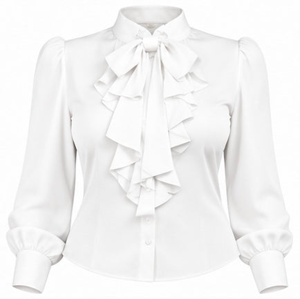 Women's Elegant Long Sleeve Blouse, Wine Red With Tie Collar, Ruffle And Bow Details, Regular Fit Top, Suitable For Work, Spring, Church