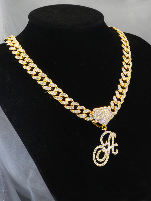 Silver and Gold Necklace with any Alphabet Letter of Choice