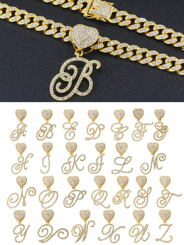 Silver and Gold Necklace with any Alphabet Letter of Choice