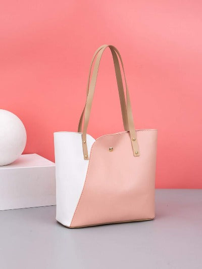 New Fashion Color Block Tote Bag