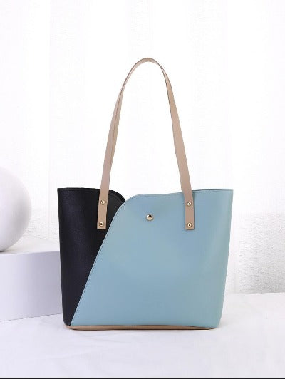 New Fashion Color Block Tote Bag