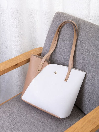 New Fashion Color Block Tote Bag