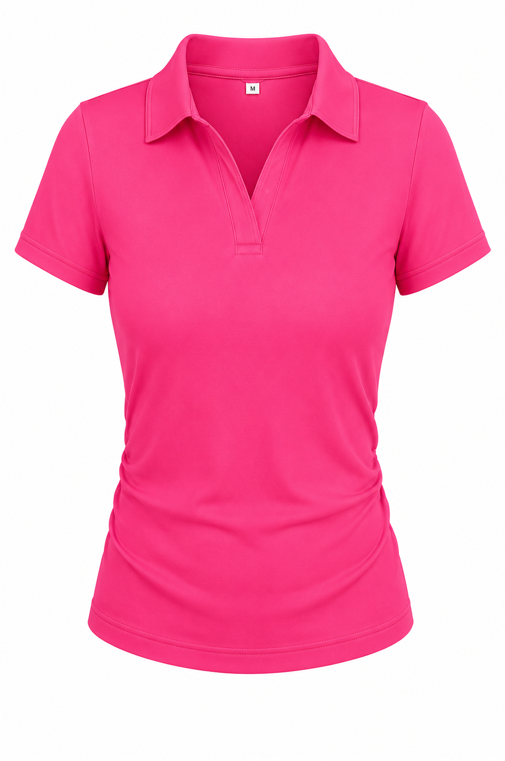 Women's Solid Color Polo Collar Short Sleeve Casual-  T-Shirt