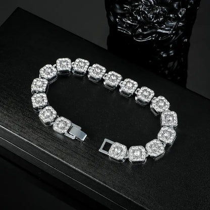 1pc Iced Out Shiny Rhinestone Bracelet