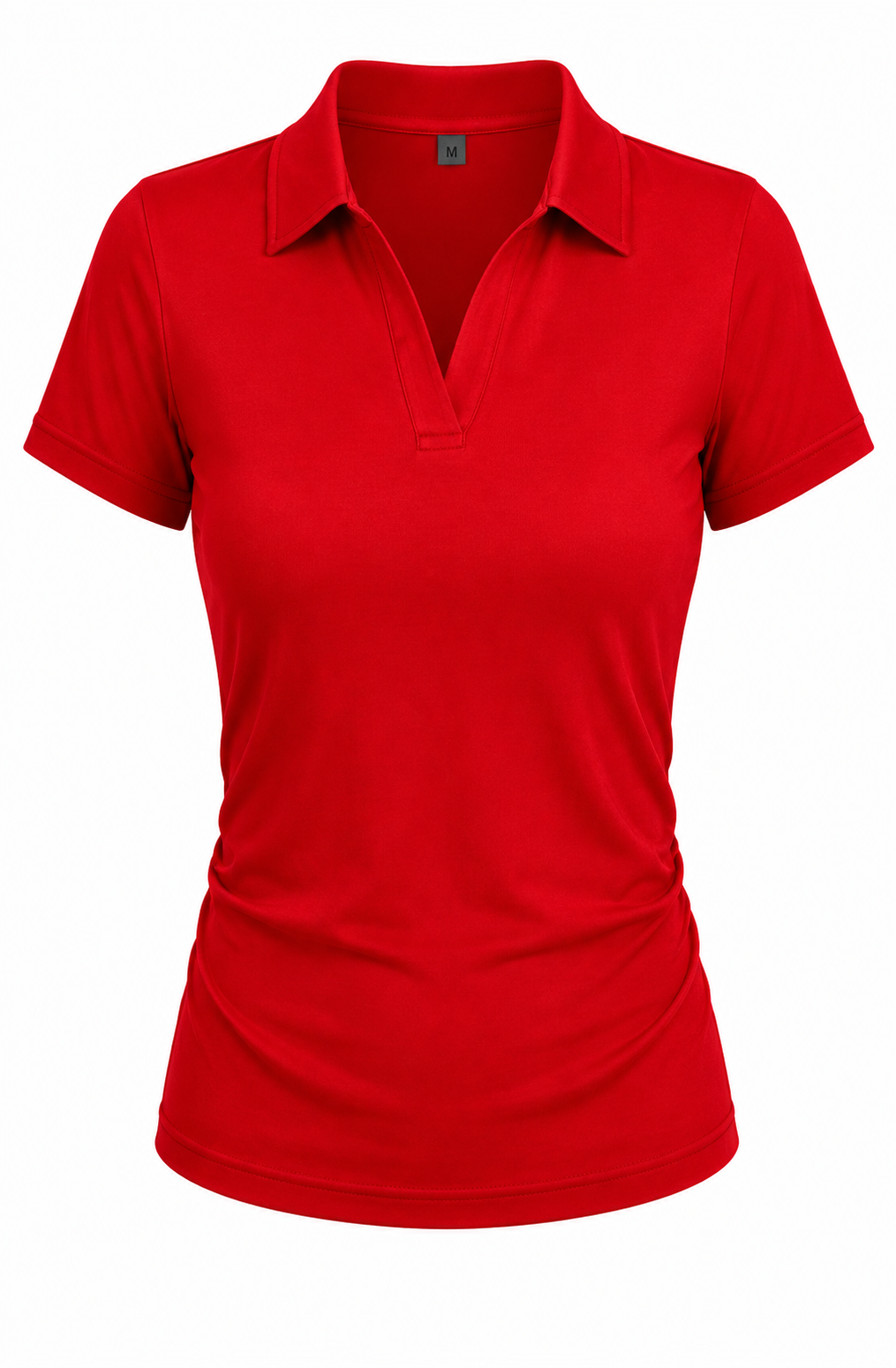 Women's Solid Color Polo Collar Short Sleeve Casual-  T-Shirt