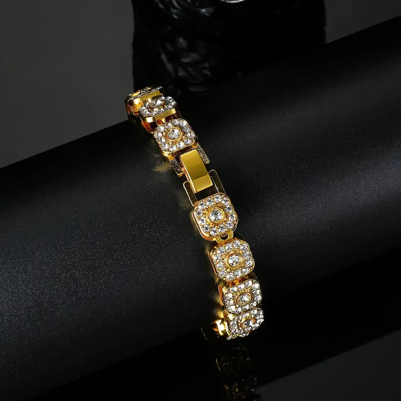 1pc Iced Out Shiny Rhinestone Bracelet