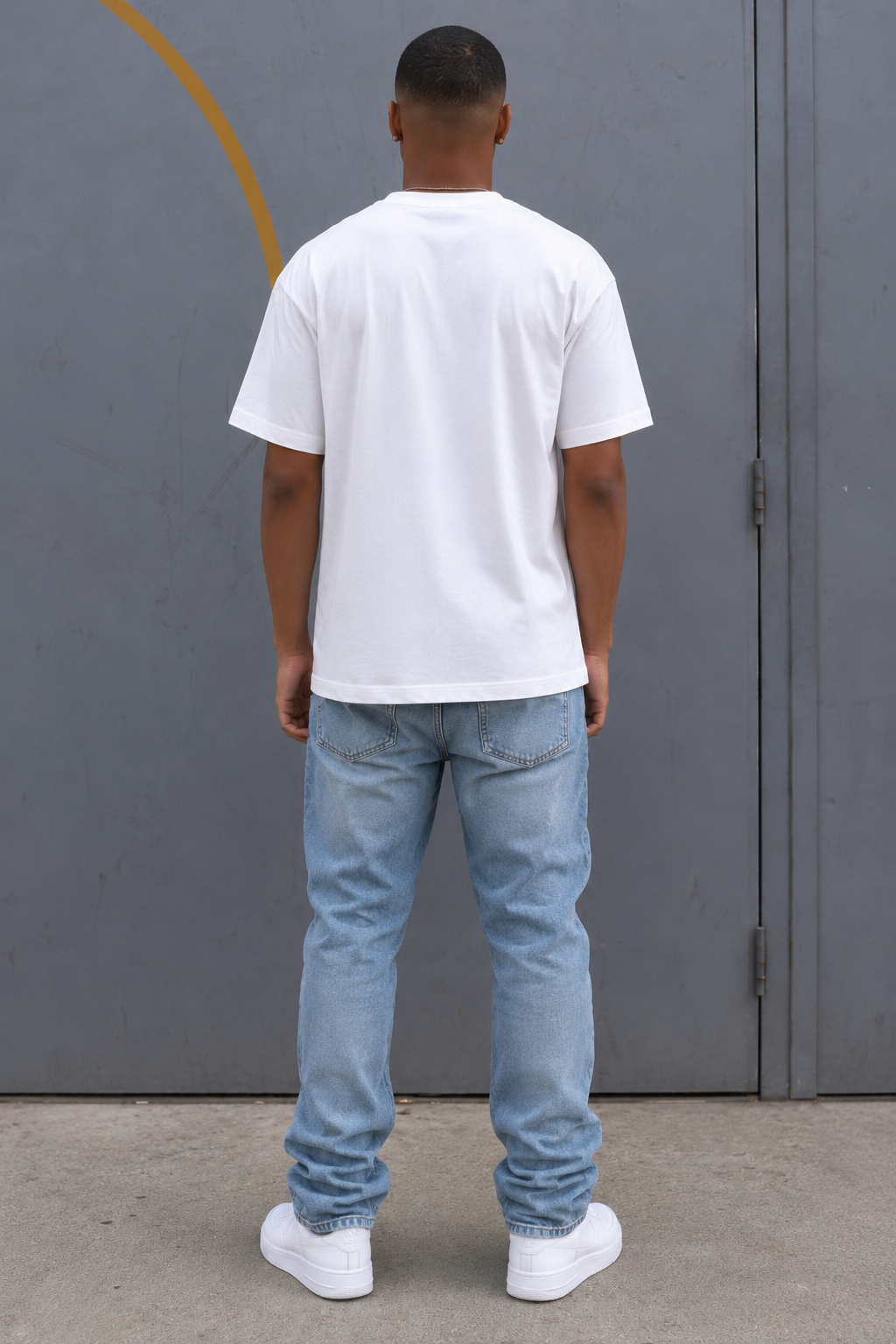 Psalm 23 Scripture Print White T-Shirt, Casual Crew Neck T-shirt.