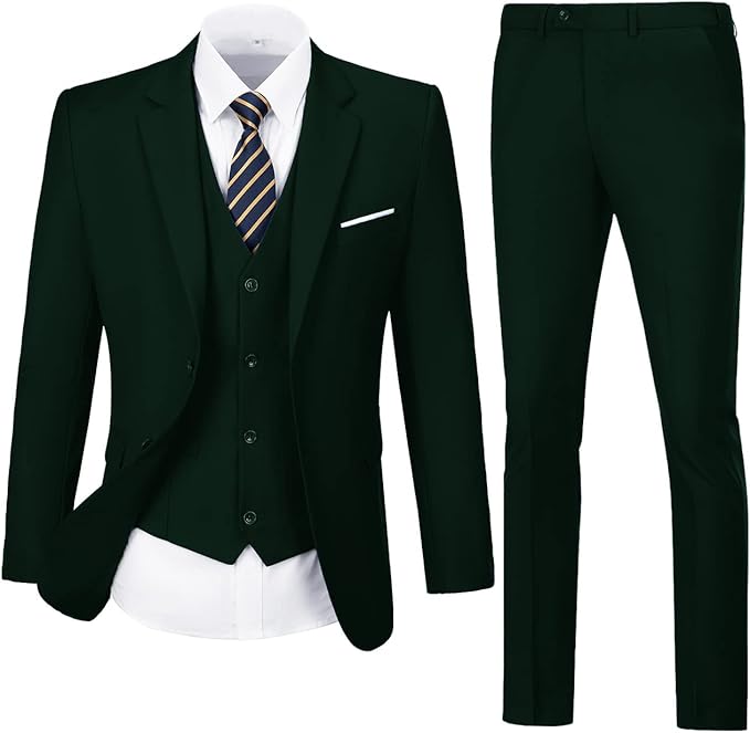 Men's Three-Piece Slim Fit Suit Set