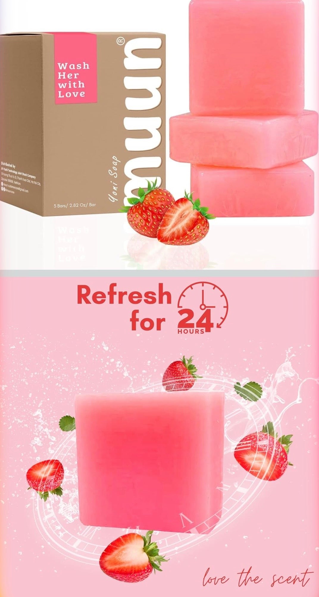 Muun Yoni Feminine Cleansing Soap Bars – 3-Pack (Rose Scent)

Experience gentle, refreshing feminine care with Muun Yoni Soap Bars. Formulated with probiotics and natural ingredients, these moisturizing soap bars are designed to support pH balance, gen