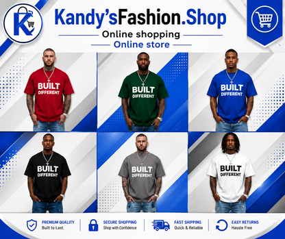 Built Different Graphic Tee, 100% Cotton Men's Streetwear Shirt, Soft Comfortable Casual Top, Summer Outfit, Everyday Wear,