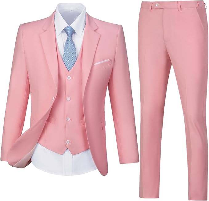 Men's Three-Piece Slim Fit Suit Set
