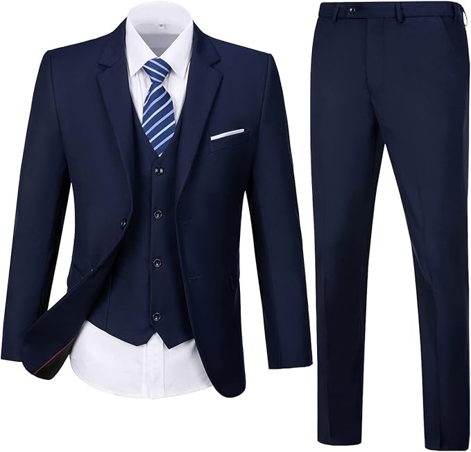 Men's Three-Piece Slim Fit Suit Set