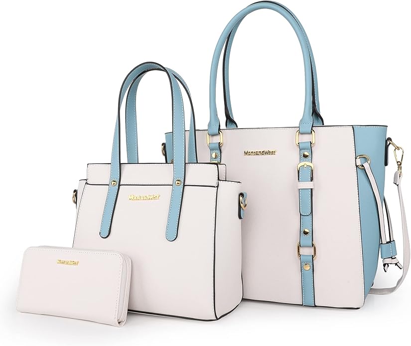 3PCS Purses for Women Tote Bag and Wallet Set Shoulder Satchel Handbags