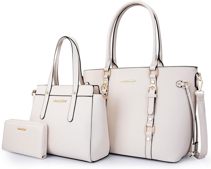3PCS Purses for Women Tote Bag and Wallet Set Shoulder Satchel Handbags