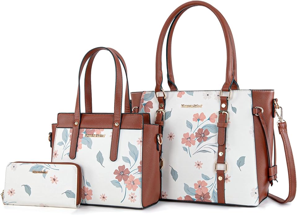 3PCS Purses for Women Tote Bag and Wallet Set Shoulder Satchel Handbags