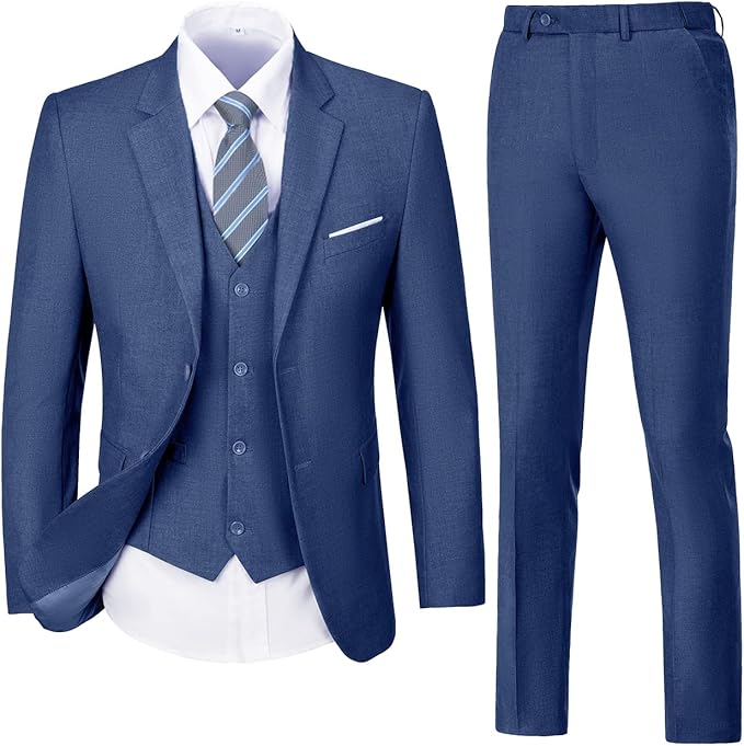 Men's Three-Piece Slim Fit Suit Set