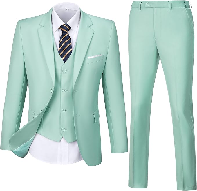 Men's Three-Piece Slim Fit Suit Set
