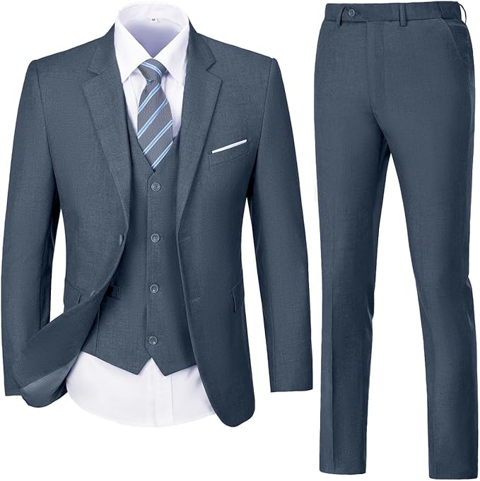 Men's Three-Piece Slim Fit Suit Set