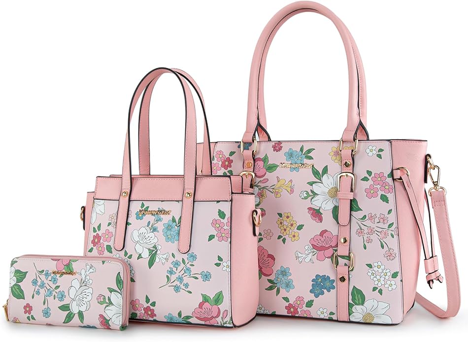 3PCS Purses for Women Tote Bag and Wallet Set Shoulder Satchel Handbags