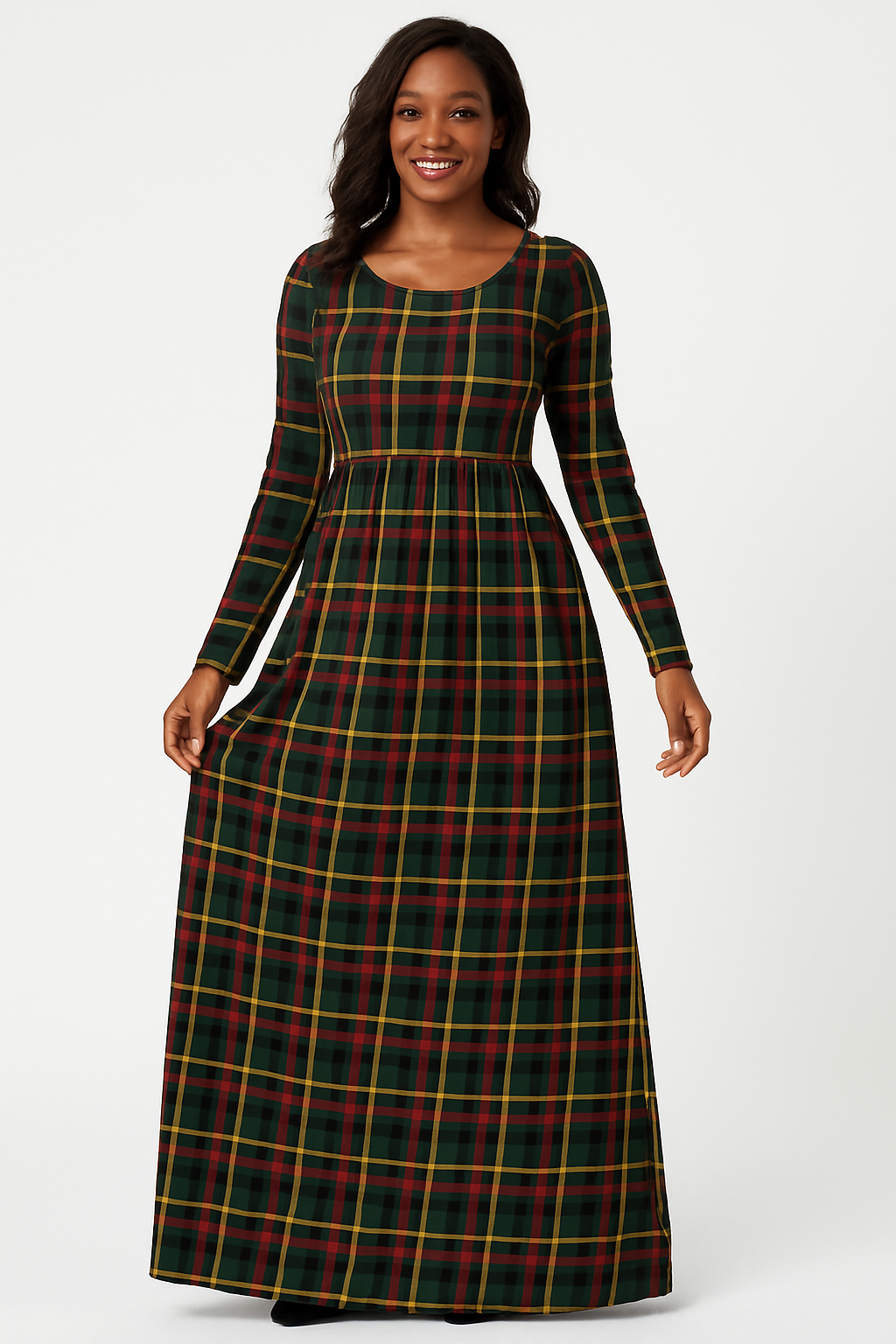 Women's Long Sleeve Loose Plain Maxi Dresses Casual Long Dresses with Pockets