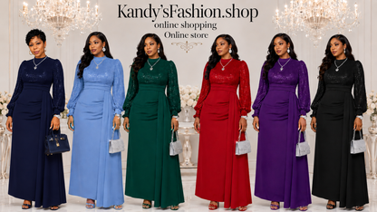 Regular & Plus Size Women's Elegant Sequin Embellished Long Sleeve Fit & Flare Dress, Suitable For Banquet, Party, Wedding Guest, New Year, Christmas , Fall