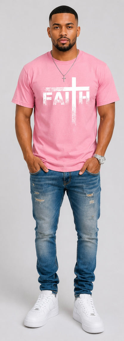 Christian T-Shirts-Faith & Cross Christian T-Shirts -Faith T-Shirt 100% Heavy Cotton T Shirts