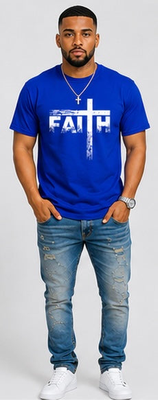 Christian T-Shirts-Faith & Cross Christian T-Shirts -Faith T-Shirt 100% Heavy Cotton T Shirts