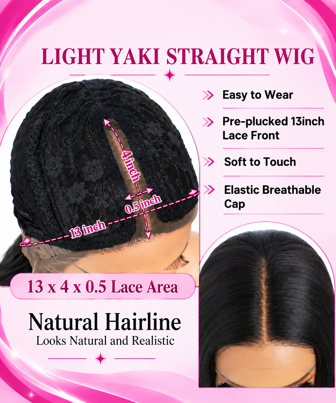✨💖 36-Inch Light Yaki Straight Lace Front Wig 💖✨

Step into elegance with this gorgeous 36-inch Light Yaki Straight Wig! Featuring a 13x4x0.5 lace front, sleek middle part, natural-looking hairline, and soft baby hairs. Made with quality synthetic fiber