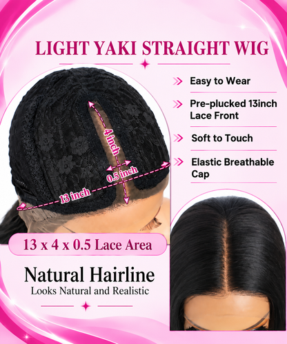 ✨💖 36-Inch Light Yaki Straight Lace Front Wig 💖✨

Step into elegance with this gorgeous 36-inch Light Yaki Straight Wig! Featuring a 13x4x0.5 lace front, sleek middle part, natural-looking hairline, and soft baby hairs. Made with quality synthetic fiber