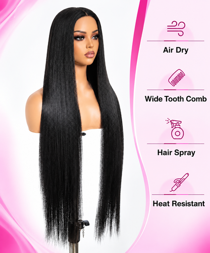 ✨💖 36-Inch Light Yaki Straight Lace Front Wig 💖✨

Step into elegance with this gorgeous 36-inch Light Yaki Straight Wig! Featuring a 13x4x0.5 lace front, sleek middle part, natural-looking hairline, and soft baby hairs. Made with quality synthetic fiber