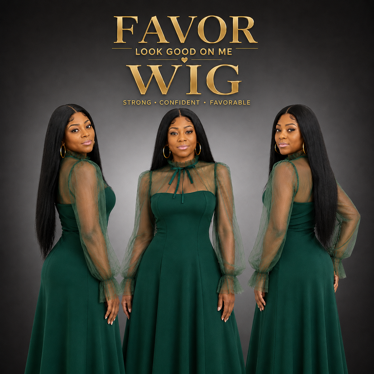 Favor Look Good On Me, Wig-36 Inch Bone Straight Super Long length Wig Lace Front Wigs Middle Center Part Wig for Black Women Realistic Hairline Heat Resistant Synthetic Wig  (36 Inch, 1-Jet Black)