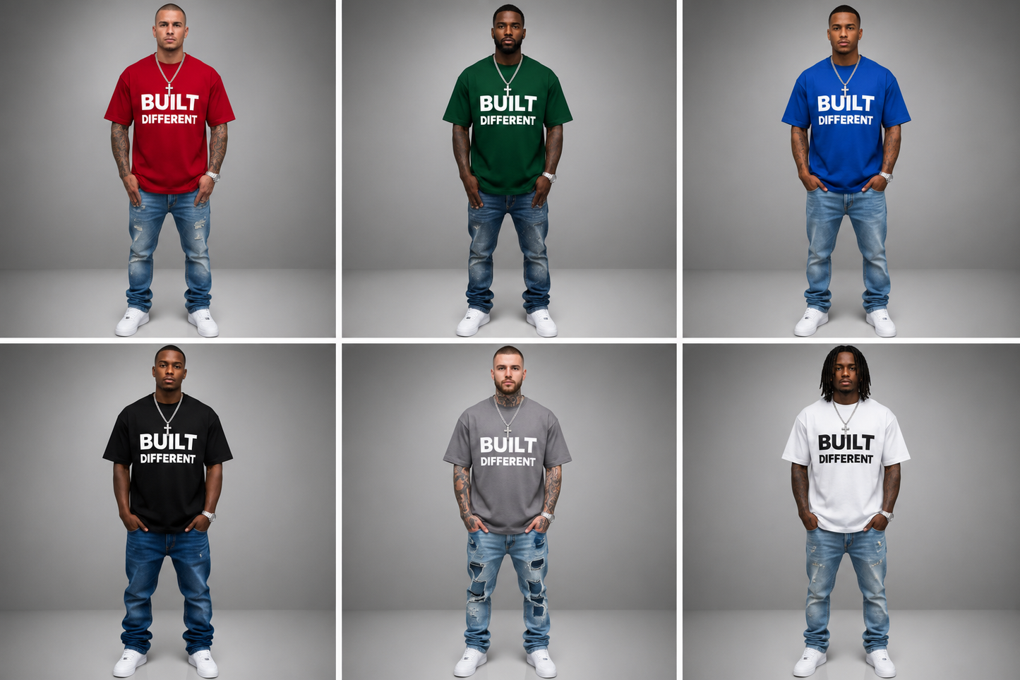 Built Different Graphic Tee, 100% Cotton Men's Streetwear Shirt, Soft Comfortable Casual Top, Summer Outfit, Everyday Wear,