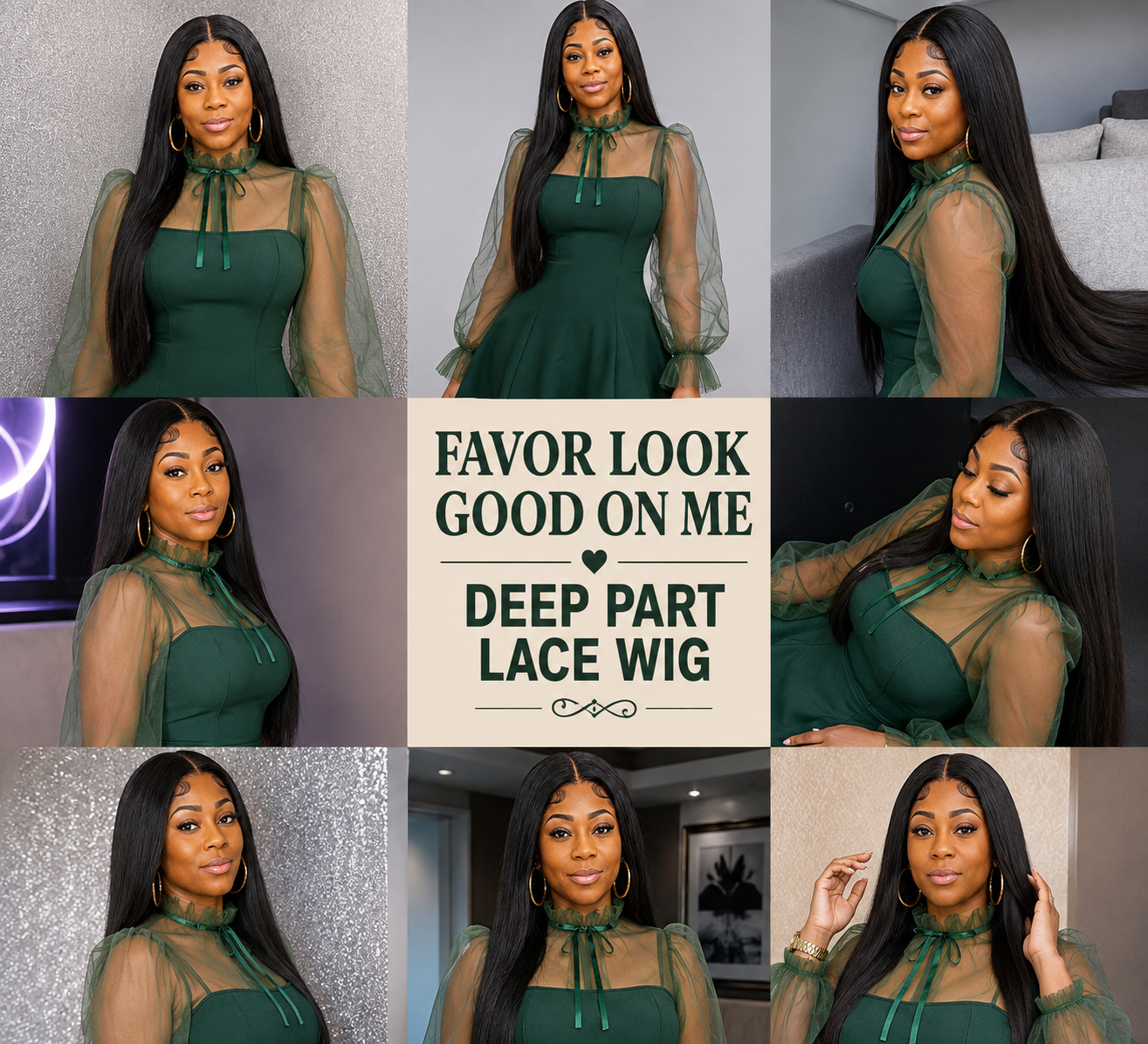 Favor Look Good On Me, Wig-36 Inch Bone Straight Super Long length Wig Lace Front Wigs Middle Center Part Wig for Black Women Realistic Hairline Heat Resistant Synthetic Wig  (36 Inch, 1-Jet Black)