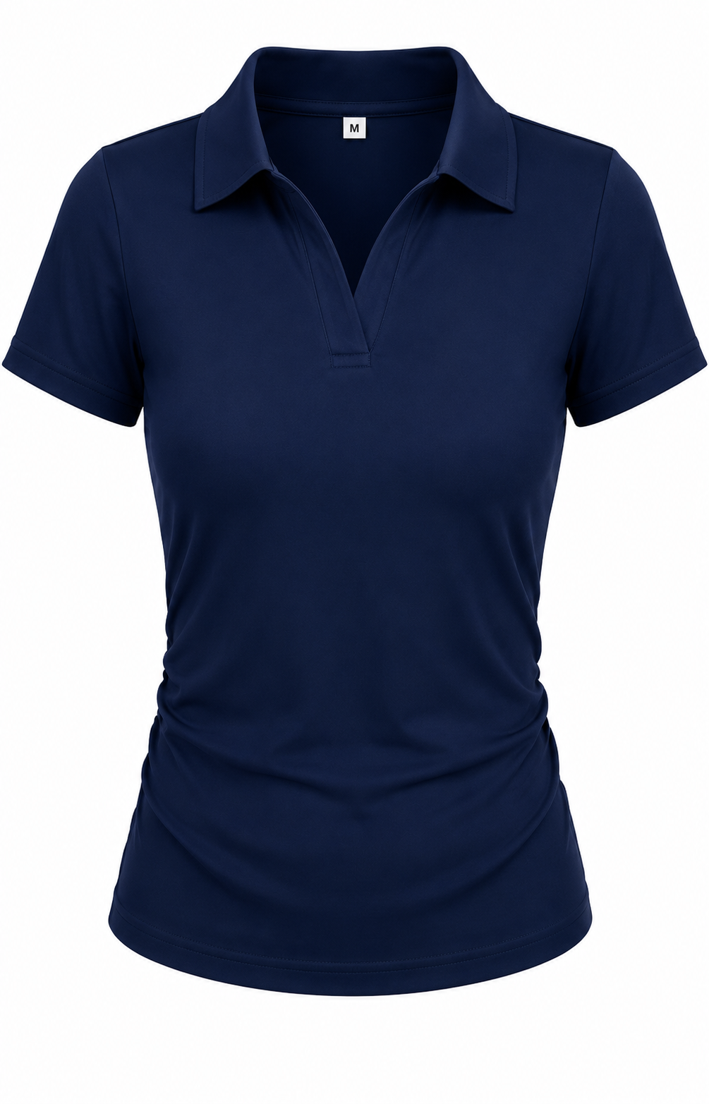 Women's Solid Color Polo Collar Short Sleeve Casual-  T-Shirt