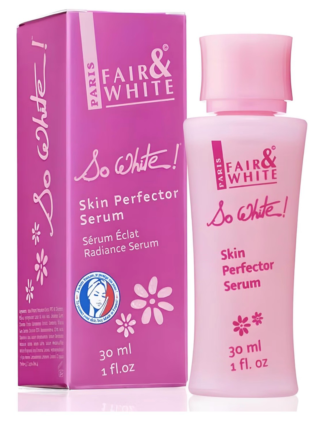 FAIR & WHITE So White Skin Brightening Serum 30ml - For Face, Elbows Knees, Feet - with Kojic Acid and Castor Oil
