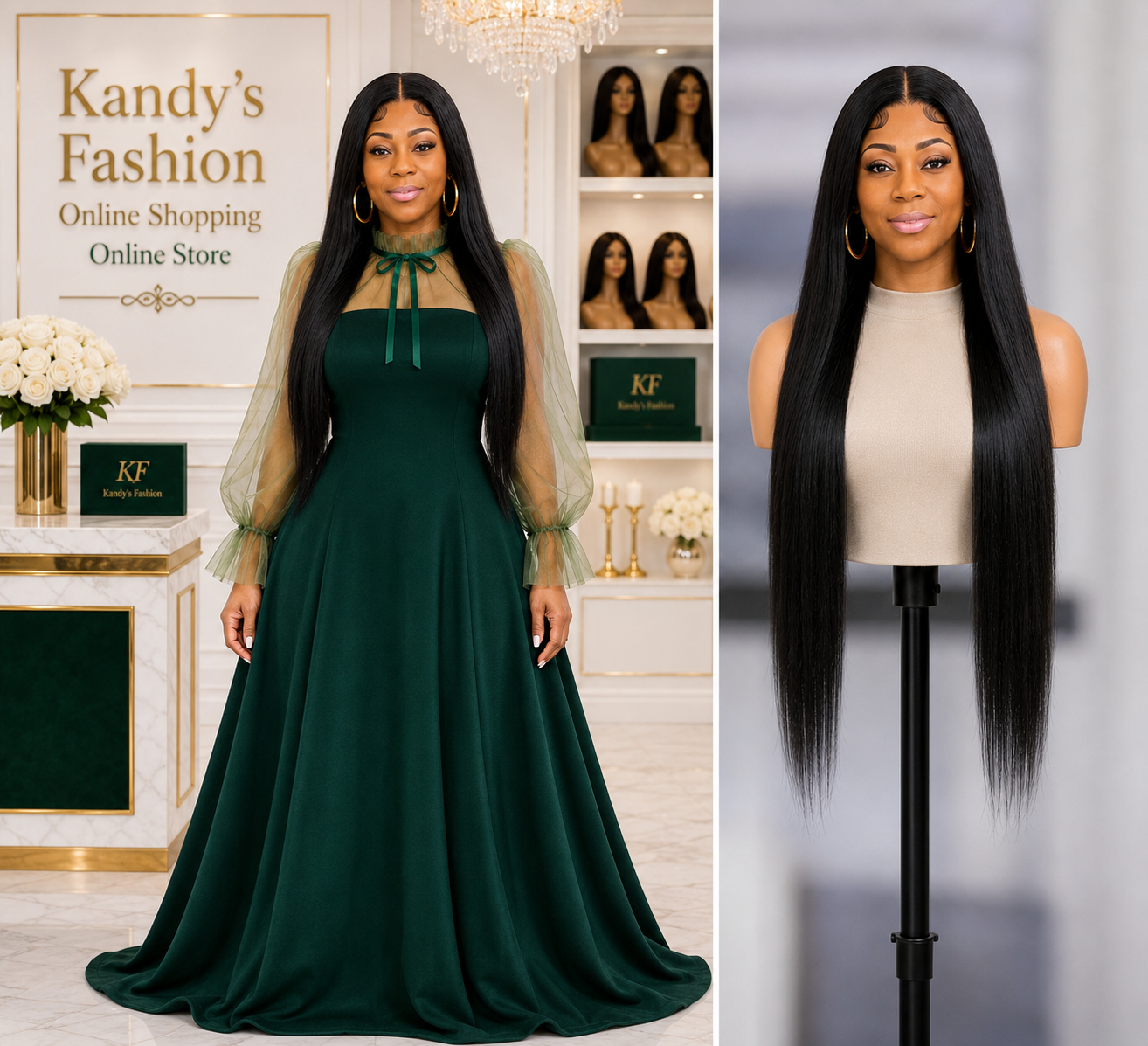 Favor Look Good On Me, Wig-36 Inch Bone Straight Super Long length Wig Lace Front Wigs Middle Center Part Wig for Black Women Realistic Hairline Heat Resistant Synthetic Wig  (36 Inch, 1-Jet Black)