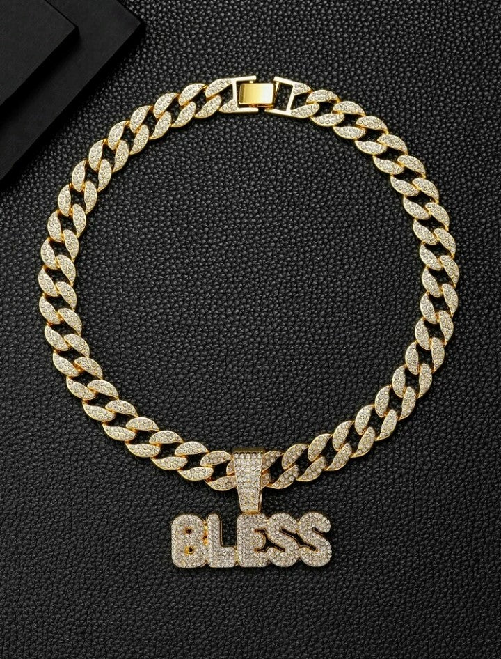 Gold and Silver BLESS Chain for Men and Women