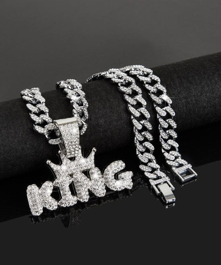 King Gold and Silver Hip-Hop Necklace