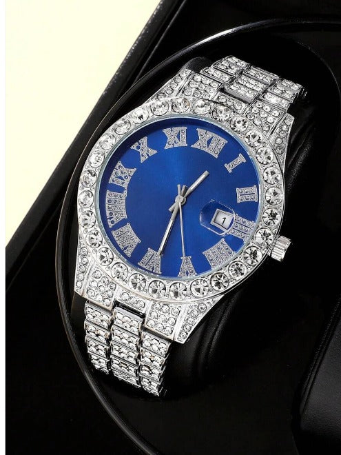 Icy Rhinestone Decor Quartz Watches