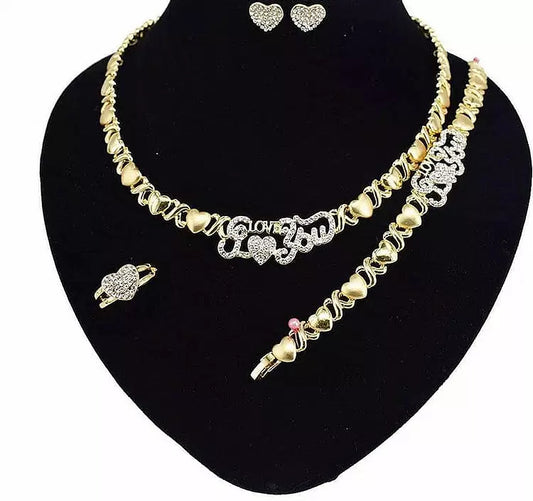 I Love You Jewelry Set 18K Gold-Filled